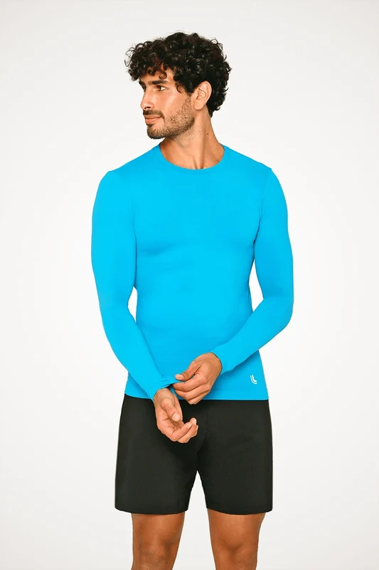 T-shirt Male Uv Protection Azul Caribe / G