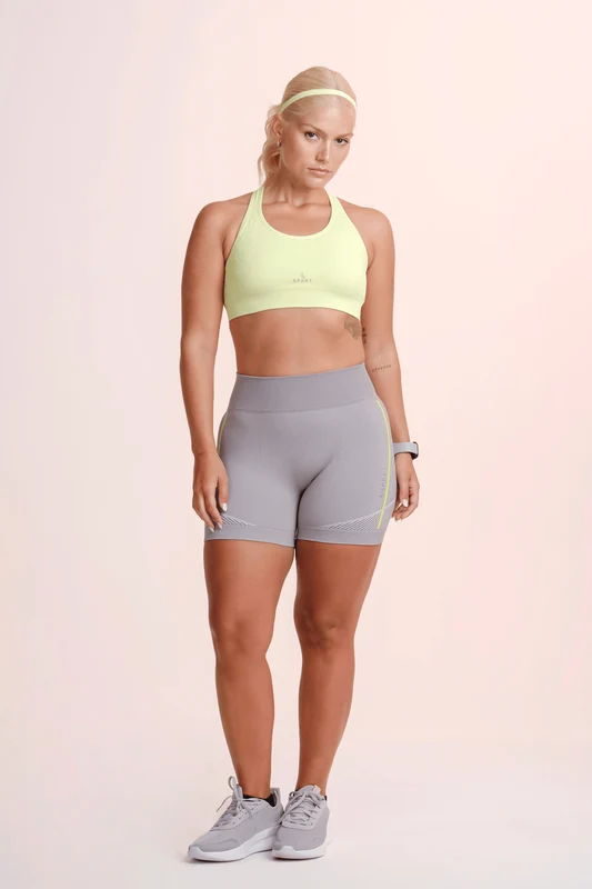 Shorts Seamless Aquaflow Cinza - 8228 / GG