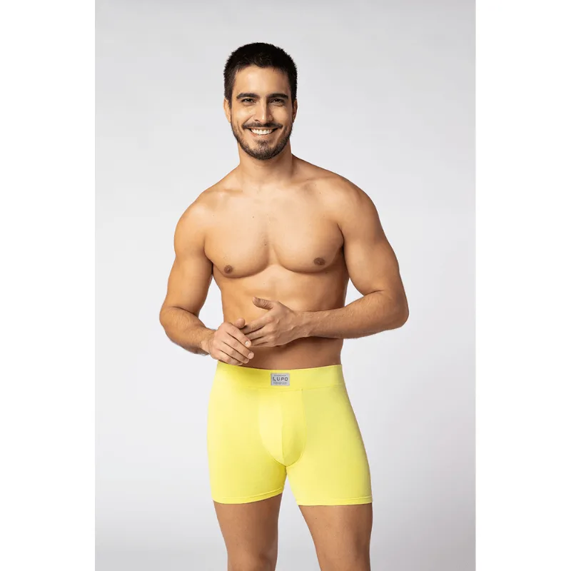 Boxer Algodão com Elastano Comfy Tamanho: G (46 a 48) | Cor: Amarelo