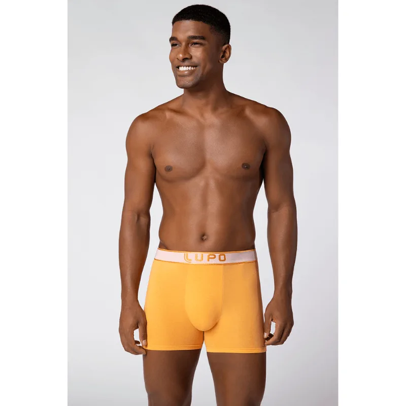 Cueca Boxer Algodão com Elastano Masculina Lupo Tamanho: P (38 a 40) | Cor: Orange