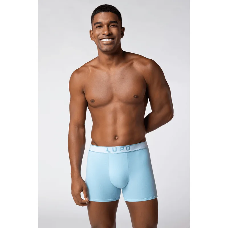 Cueca Boxer Algodão com Elastano Masculina Lupo Tamanho: G (46 a 48) | Cor: Azul Céu