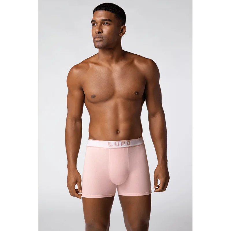 Cueca Boxer Algodão com Elastano Masculina Lupo Tamanho: GG (50 a 52) | Cor: Rosa