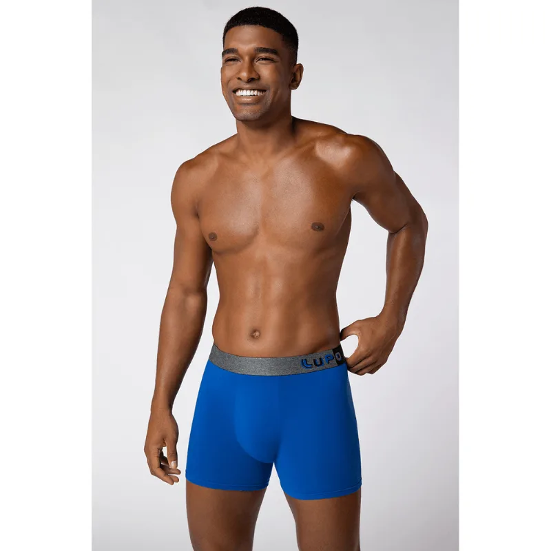 Cueca Boxer Algodão com Elastano Masculina Lupo Tamanho: M (42 a 44) | Cor: Royal
