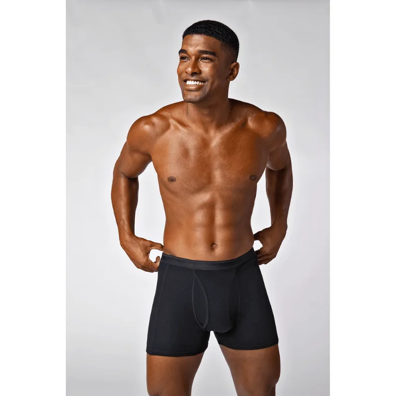 Cueca Boxer com Abertura Masculina Lupo Tamanho: P (38 a 40) | Cor: Preto