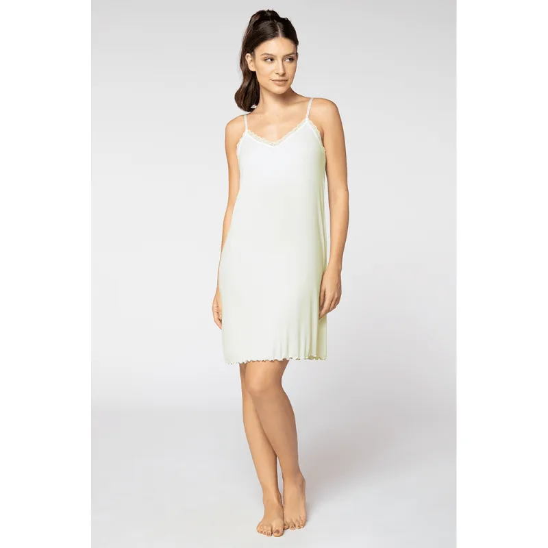 Camisola Canelada com Renda Feminina Lupo Tamanho: G (44 a 46) | Cor: Off White