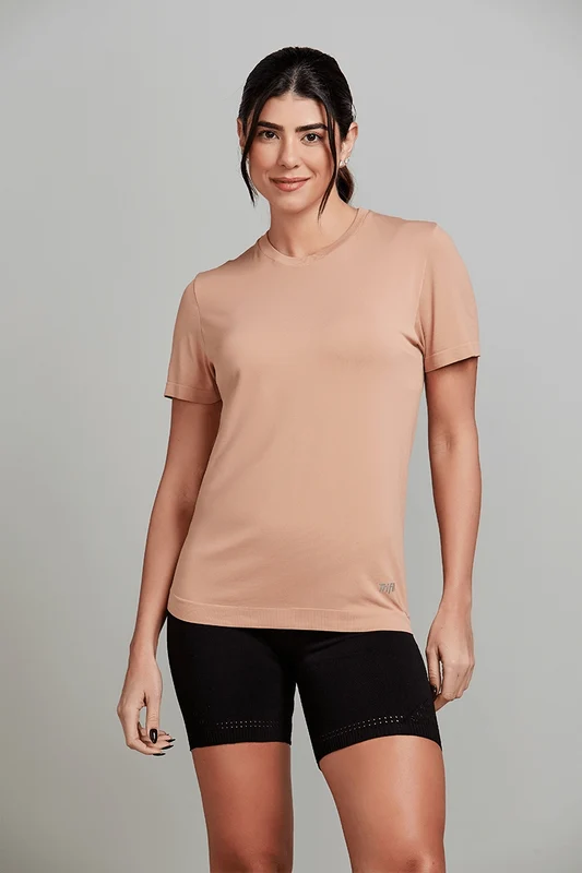 Camiseta Trifil DRY FIT sem costura 0AM6 - Mocha Mouse / P