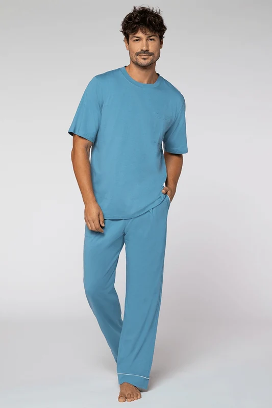 PIJAMAS PIJAMA MASCULINO ADULTO LUPO Azul / M (40 a 42)
