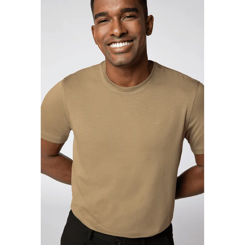 Camiseta Básica Pima Lobo Tamanho: M | Cor: Cáqui
