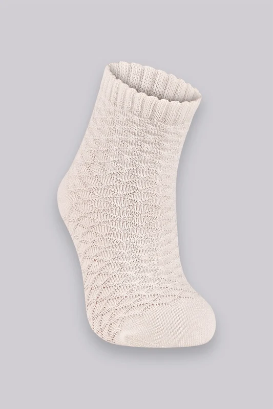 MEIAS SOQUETE UNISSEX BABY LUPO Off White / RN (0 a 04 meses)