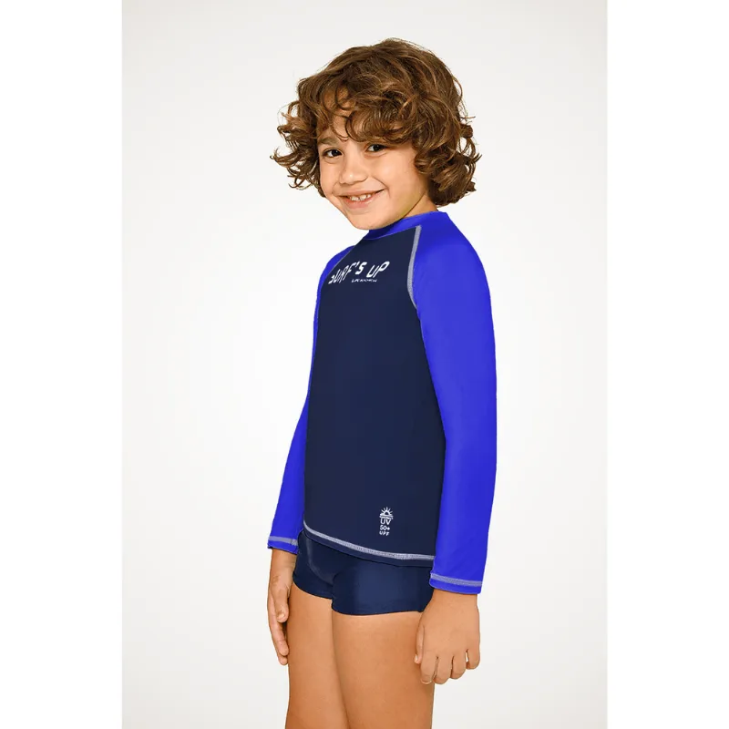 Camiseta Proteção UV Infantil Unissex Lupo Tamanho: 12 anos | Cor: Marinho