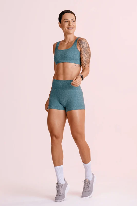 Shorts Lsport Canelado Seamless Verde - 4500 / M