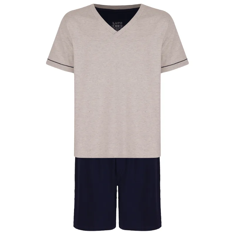 Pijama Lupo Masculino Gola V Curto 28000-001 Azul Azul Marinho XG