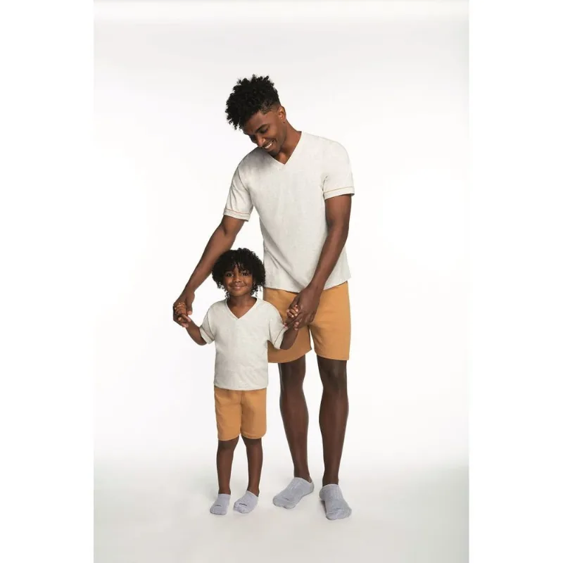 Pijama Lupo Infantil 20000-002 Gola V Curto Caramelo 2