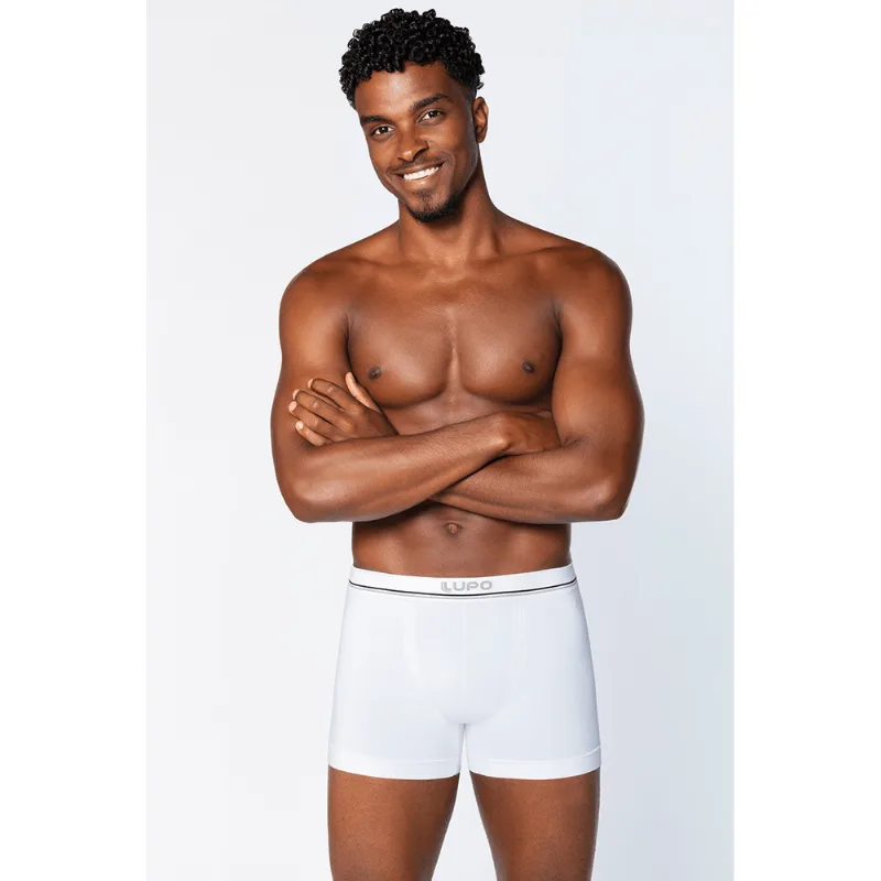 Cueca Adulto Boxer Microfibra Cós Liso Lupo Tamanho: GG | Cor: Branco