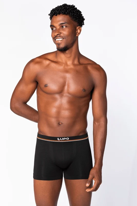 Cueca Adulto Boxer Microfibra Cós Liso Lupo Preto / GG (50 a 52)