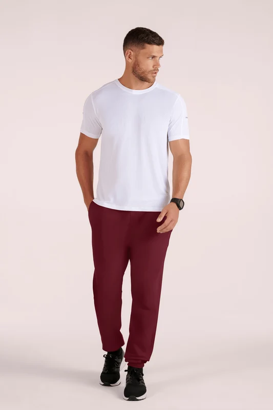 Calça Moletom Com Punho Grená - 5670 / G