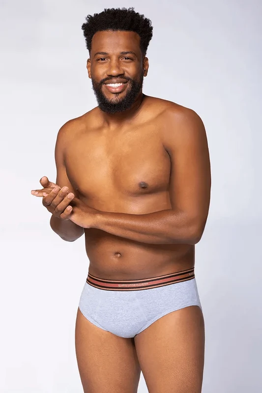 Cueca Adulto Slip Algodão Com Elastano Plus Cós Mini Lupo Cinza Mescla / XG (54 a 56)