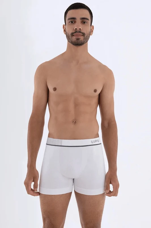 Cueca Adulto Boxer Microfibra Cós Traços Lupo Branca / G (46 a 48)
