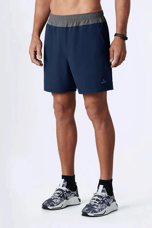 Shorts Lsport Run Double Marinho / M
