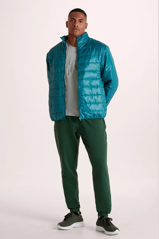 Jaqueta Puffer Basica Masculina Verde Oliva - 4530 / GG