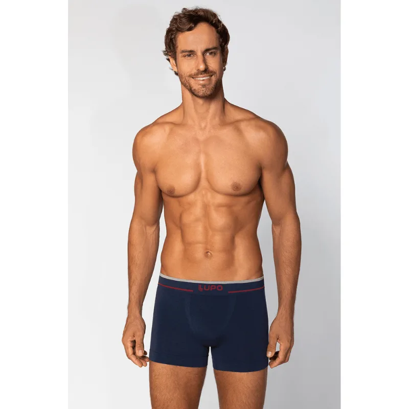 Cueca Boxer Sem Costura Masculina Lupo Tamanho: G | Cor: Marinho - Lupo