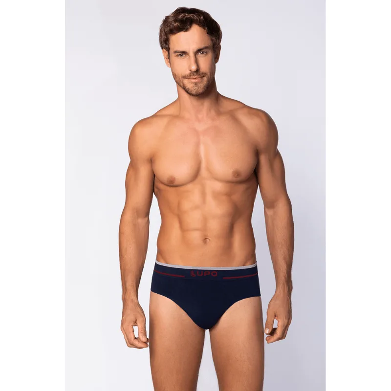 Cueca Slip Sem Costura Masculina Lupo Tamanho: GG | Cor: Marinho