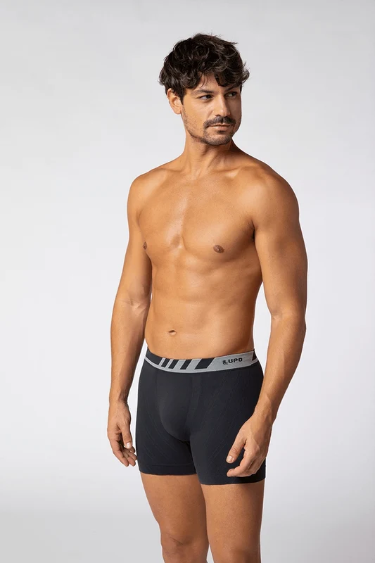 Cueca Boxer Adulto Microfibra Cós Com Chanfro Lupo LD Grafite / GG (50 a 52)