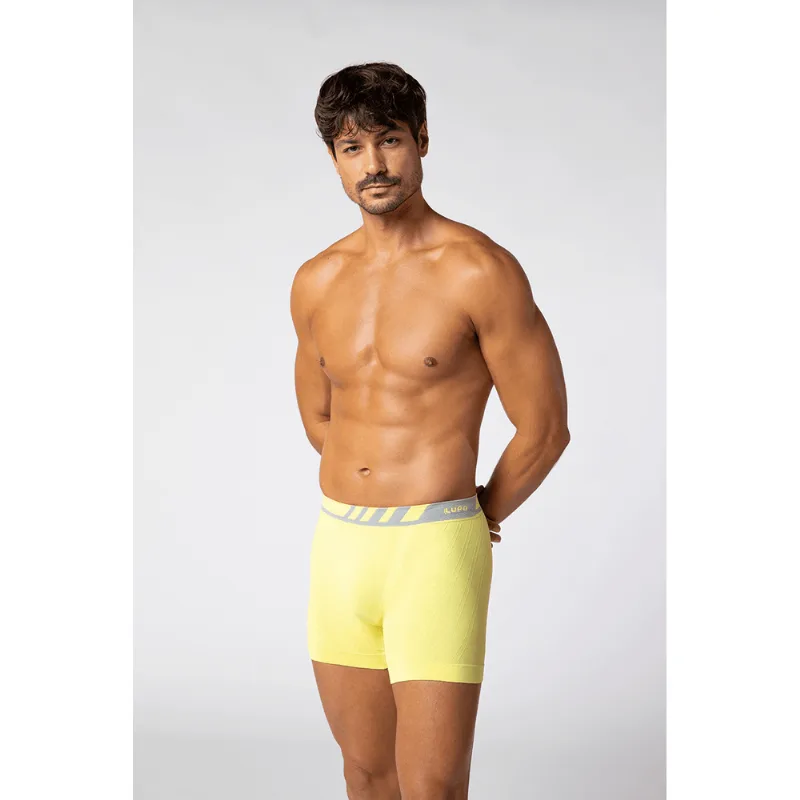 Cueca Boxer Microfibra Sem Costura Masculina Lupo Tamanho: GG (50 a 52) | Cor: Amarelo