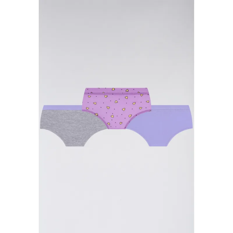 Kit 3 Calcinhas Algodão Infantil Feminina Lupo Tamanho: PP (0 a 02 anos) | Cor: Sortida