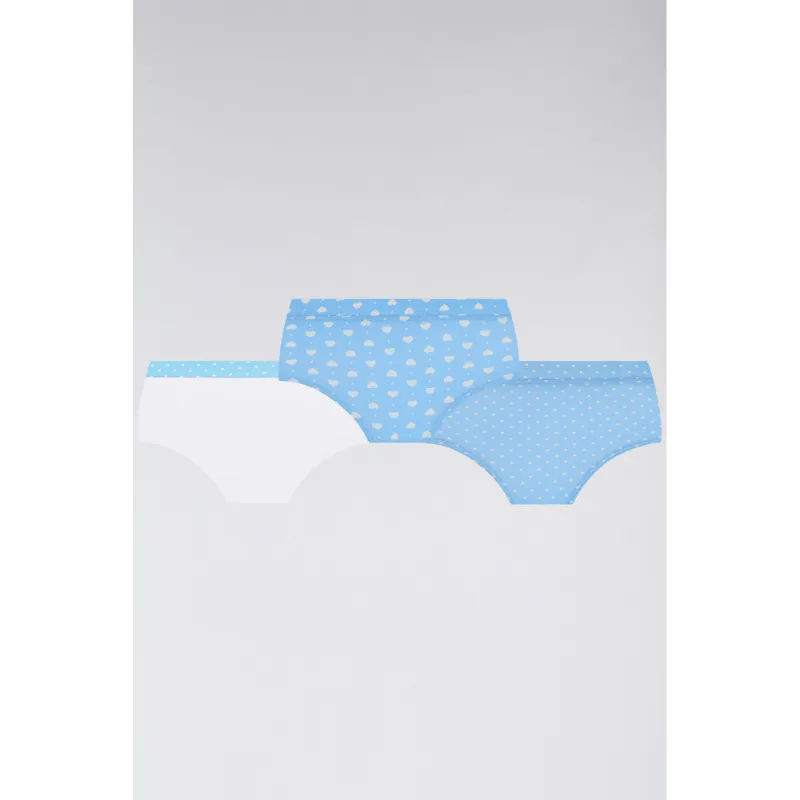 Kit 3 Calcinhas Algodão Infantil Feminina Lupo Tamanho: G (09 a 11 anos) | Cor: Sortida