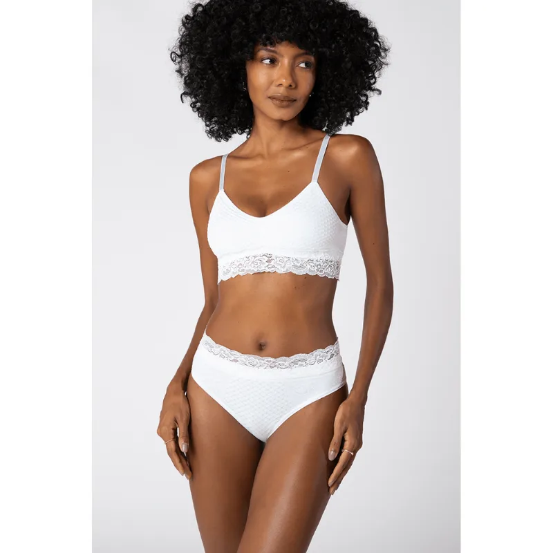 Calcinha Biquini Sem Costura Renda Feminina Lupo Tamanho: M (40 a 42) | Cor: Branco - Lupo