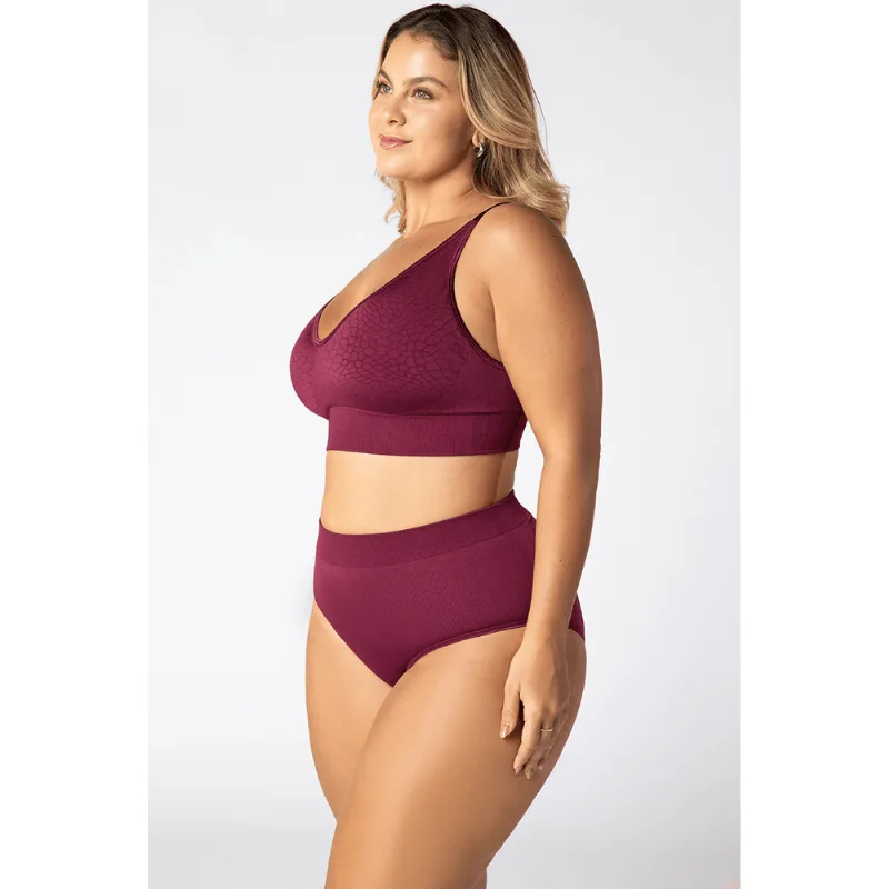 Sutiã Curve Sem Costura Feminino Lupo Tamanho: GG (48 a 50) | Cor: Grená