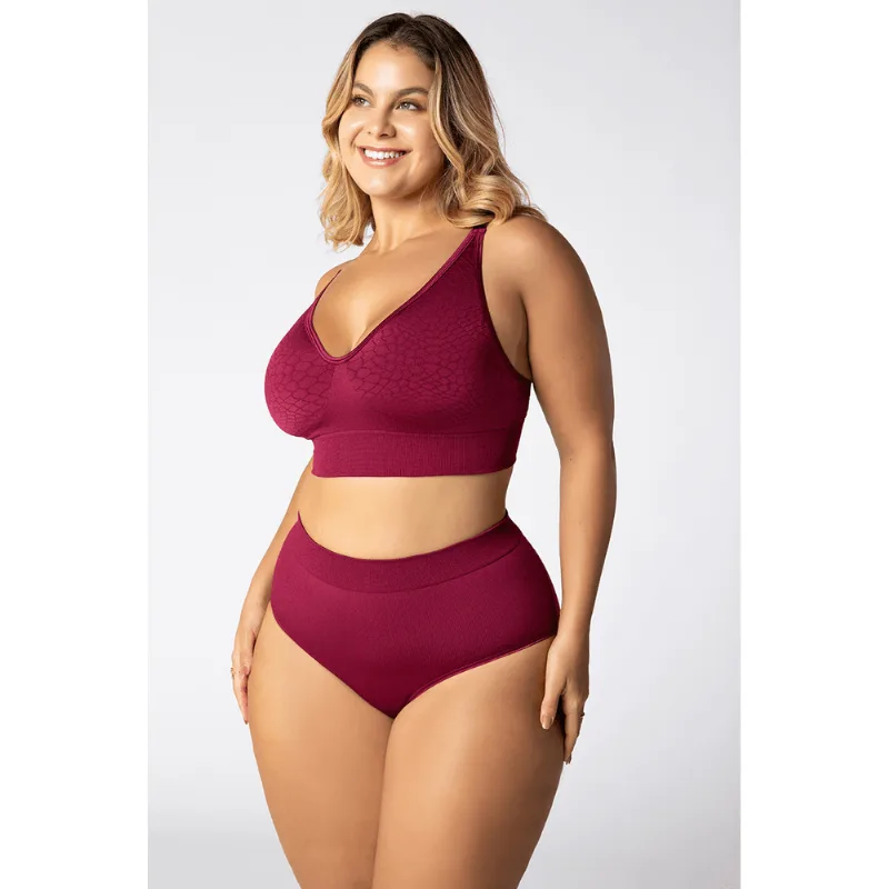 Calcinha Curve Sem Costura Tamanho: P (36 a 38) | Cor: Grená
