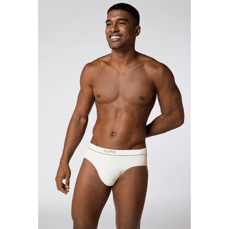 Cueca Slip Fio de Bambu Sem Costura Lupo Edition Tamanho: G | Cor: Off White
