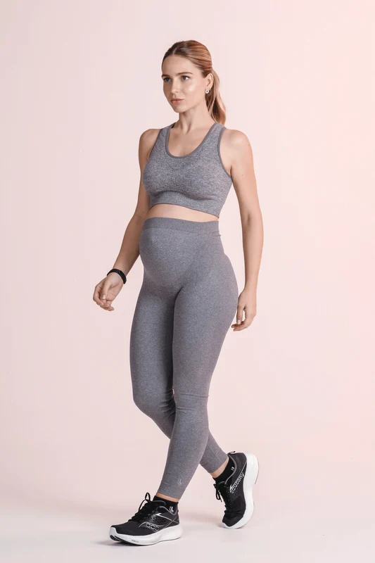 Calça Legging Lsport Mom Mescla Cinza Mescla - 8000 / G