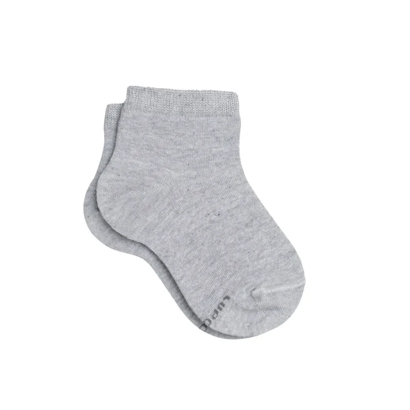 Meia Infantil Algodão Cano Médio Lupo LD Cinza Melange / 36 a 39
