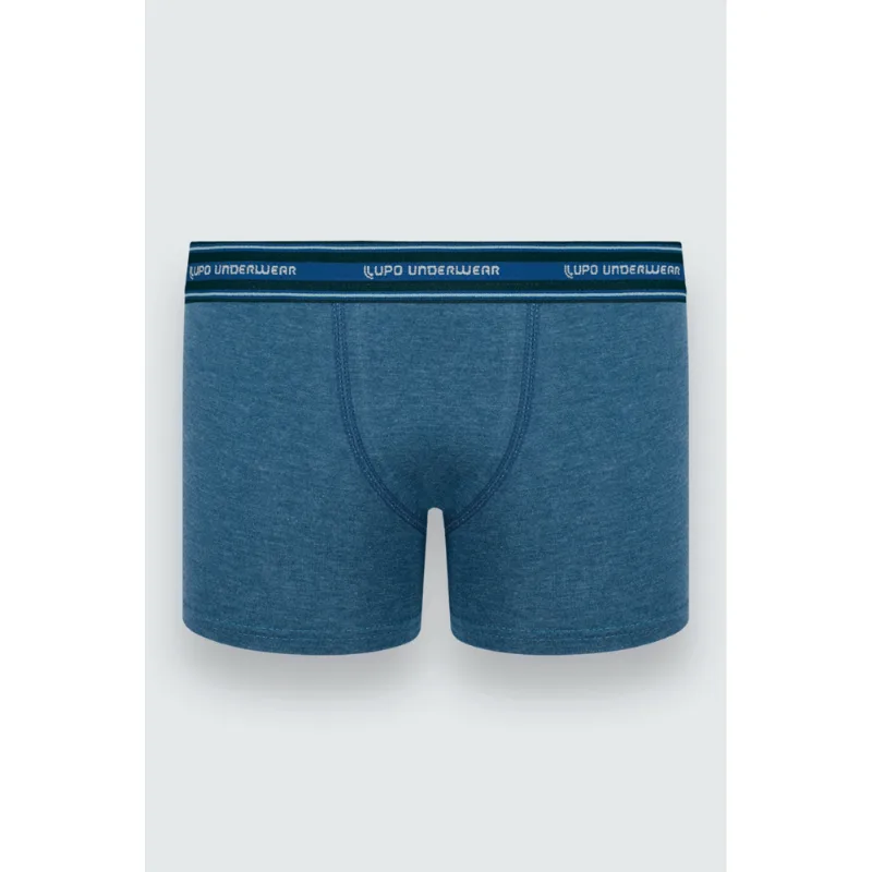 Cueca Boxer Algodão com Elastano Infantil Masculina Lupo Tamanho: P | Cor: Azul Jeans