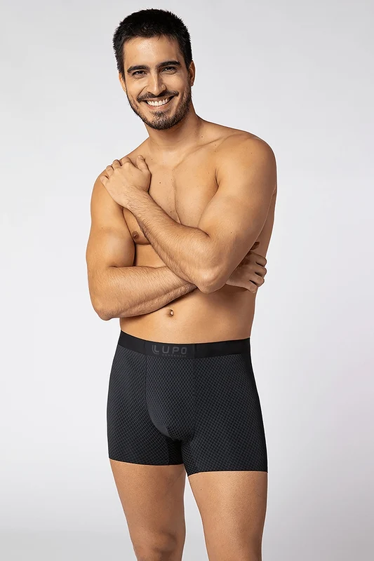 CUECAS BOXER MASCULINO ADULTO LUPO Preta / GG (50 a 52)