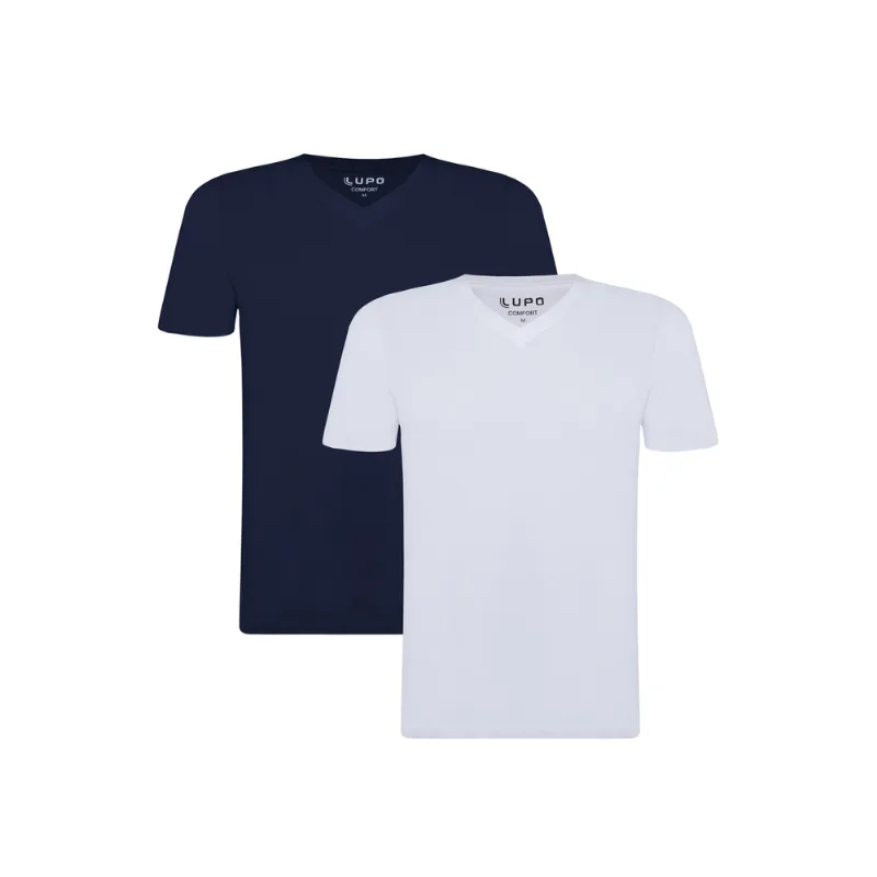 Kit 2 Camisetas Básicas Unissex Lupo Tamanho: XG | Cor: Sortida