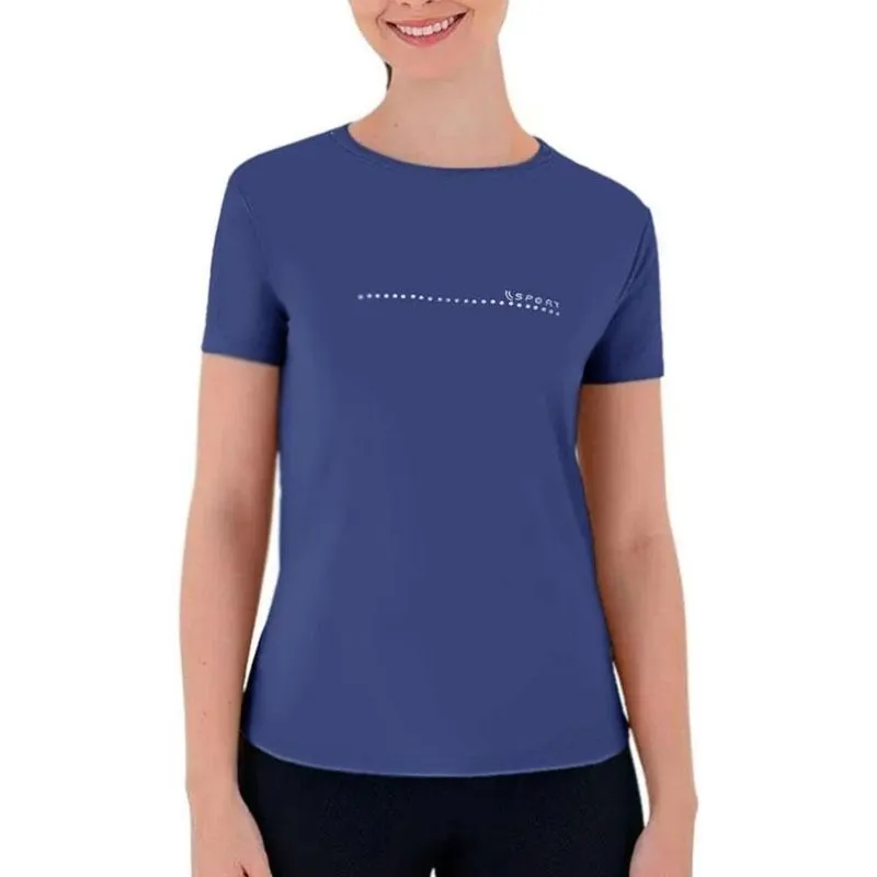 Camiseta Lupo Feminina Básica Sport Running Dia a Dia GG / azul