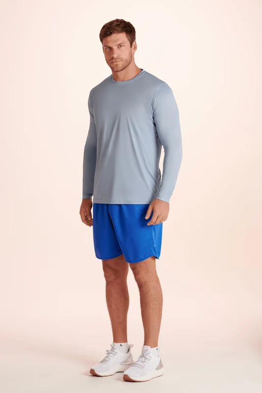 T-shirt Repelente Uv Masculina Azul - 2560 / XXG