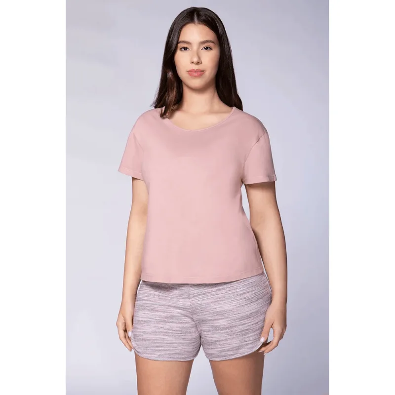 Pijama Curto Pop Art Feminino Lupo Tamanho: G | Cor: Rosa Retro