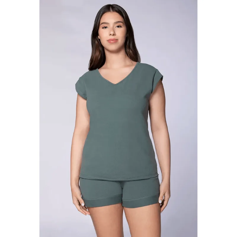 Short Doll Feminino Adulto Soft Conforto Lupo Tamanho: P | Cor: Pine Green - Lupo