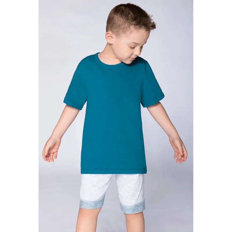 Pijama Masculino Infantil Curto Flame Lupo Tamanho: 4 | Cor: Verde Petroleo