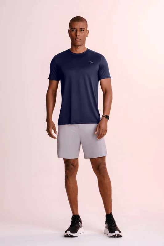 Camiseta Lsport Performance Recorte Masculina Marinho / P