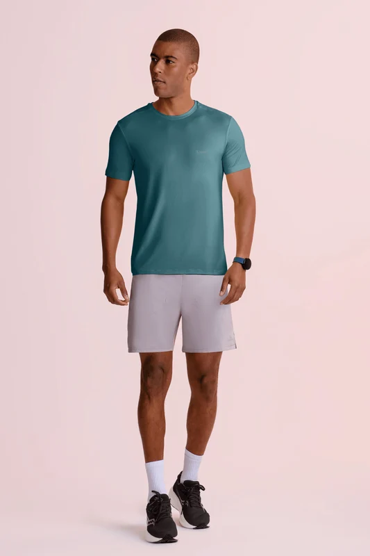 Camiseta Lsport Performance Recorte Masculina Verde / G