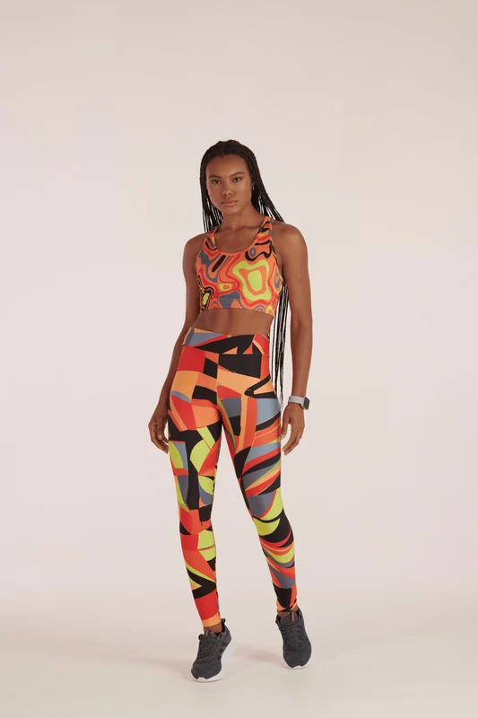 Top Lsport Geométrico Orange - 3830 / G