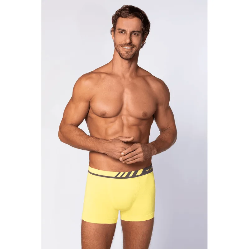Cueca Boxer Adulto Microfibra Cós Com Chanfro Lupo LD Tamanho: M | Cor: Amarelo
