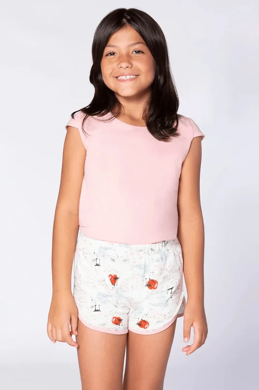 Pijama Lupo KF Sh. Doll Oriental Rosa Camafeu / 08 anos