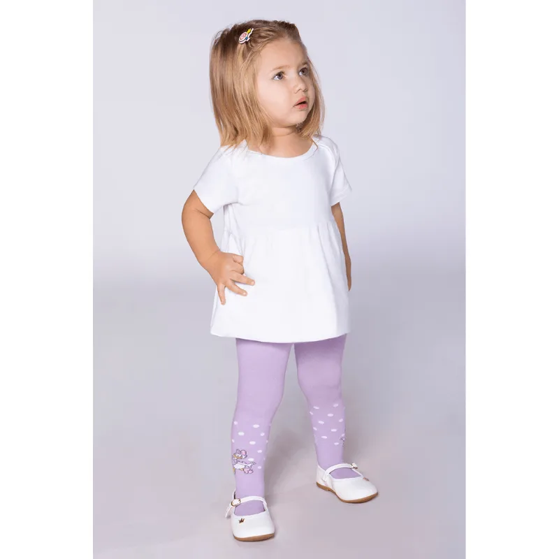 Meia-Calca Disney BF Lobinha Tamanho: RN (Calçados 0 a 4 Meses) | Cor: Dália